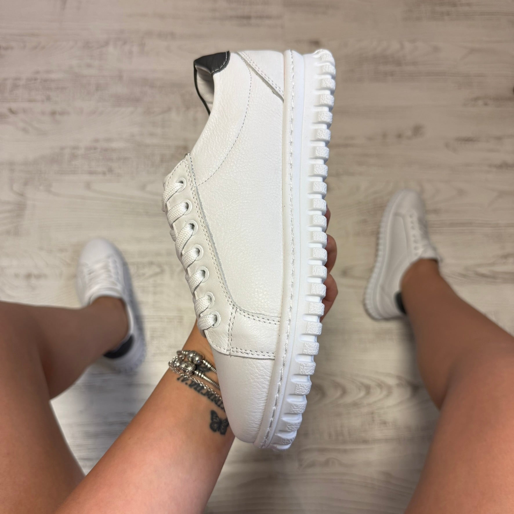 Pantofi damă casual cu șiret din piele naturală Cod 790
