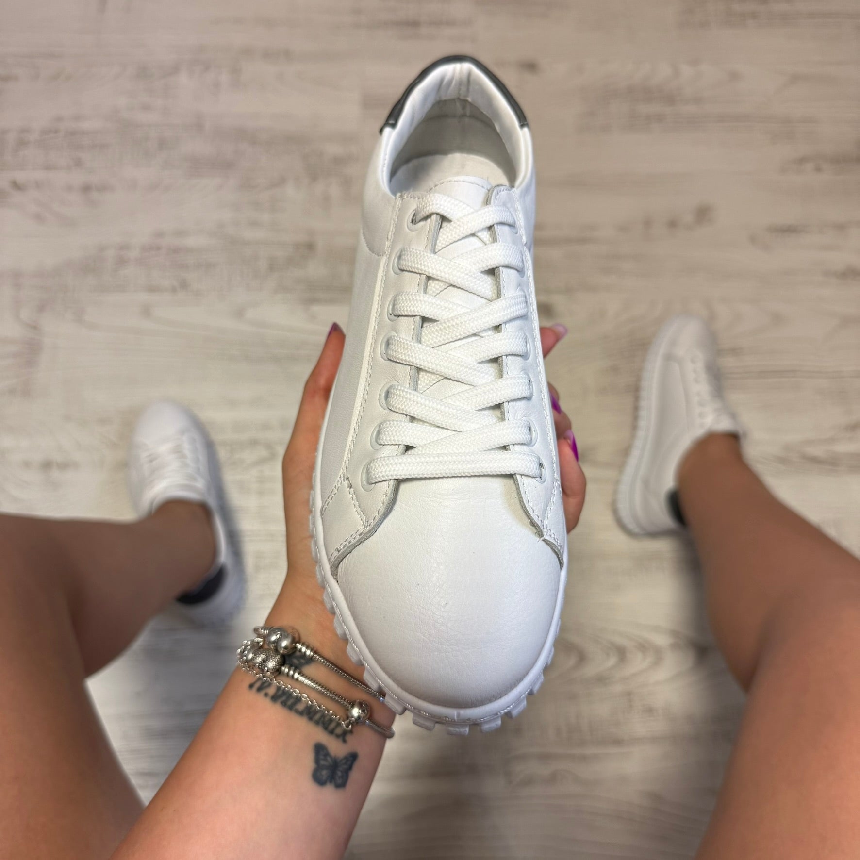 Pantofi damă casual cu șiret din piele naturală Cod 790