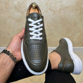 Adidasi barbati, verde usori si confortabili top, Piele Naturala cod 534