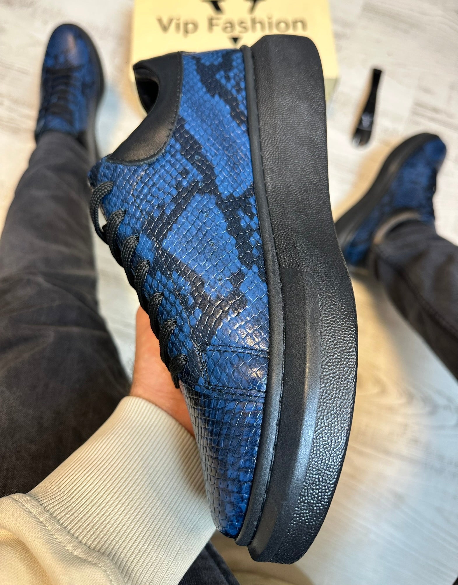 Pantofi Sport Barbati Siret Design Sarpe Piele Naturala 100% COD 912