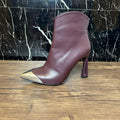 Botine Dama Visiniu Inchis Piele Eco
