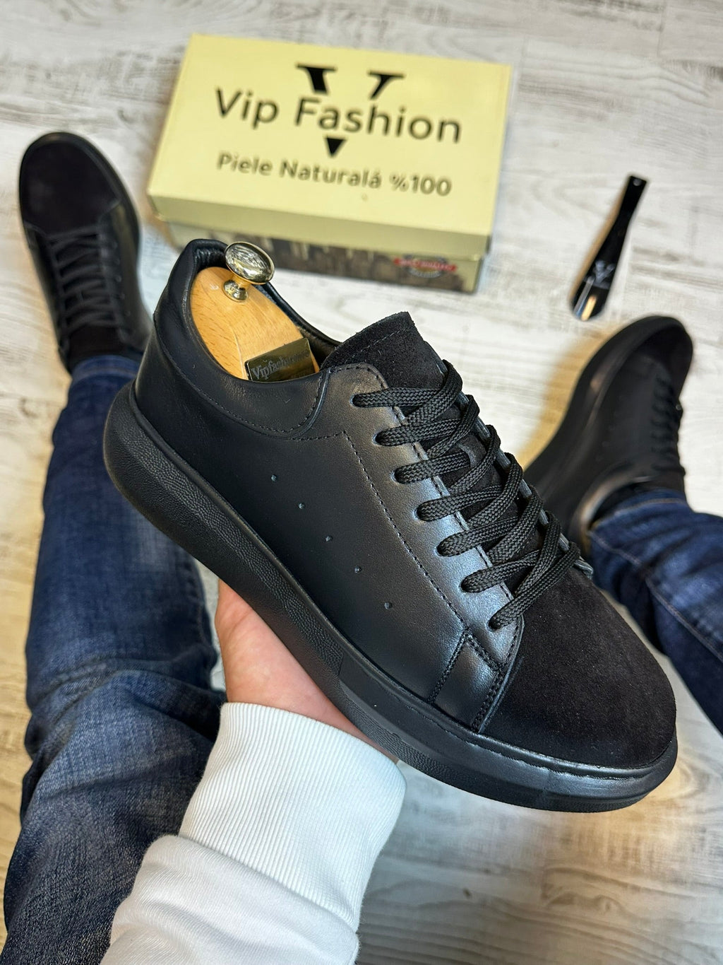 Pantofi Sport barbati Premium , cusuti , Piele Naturala cod 906