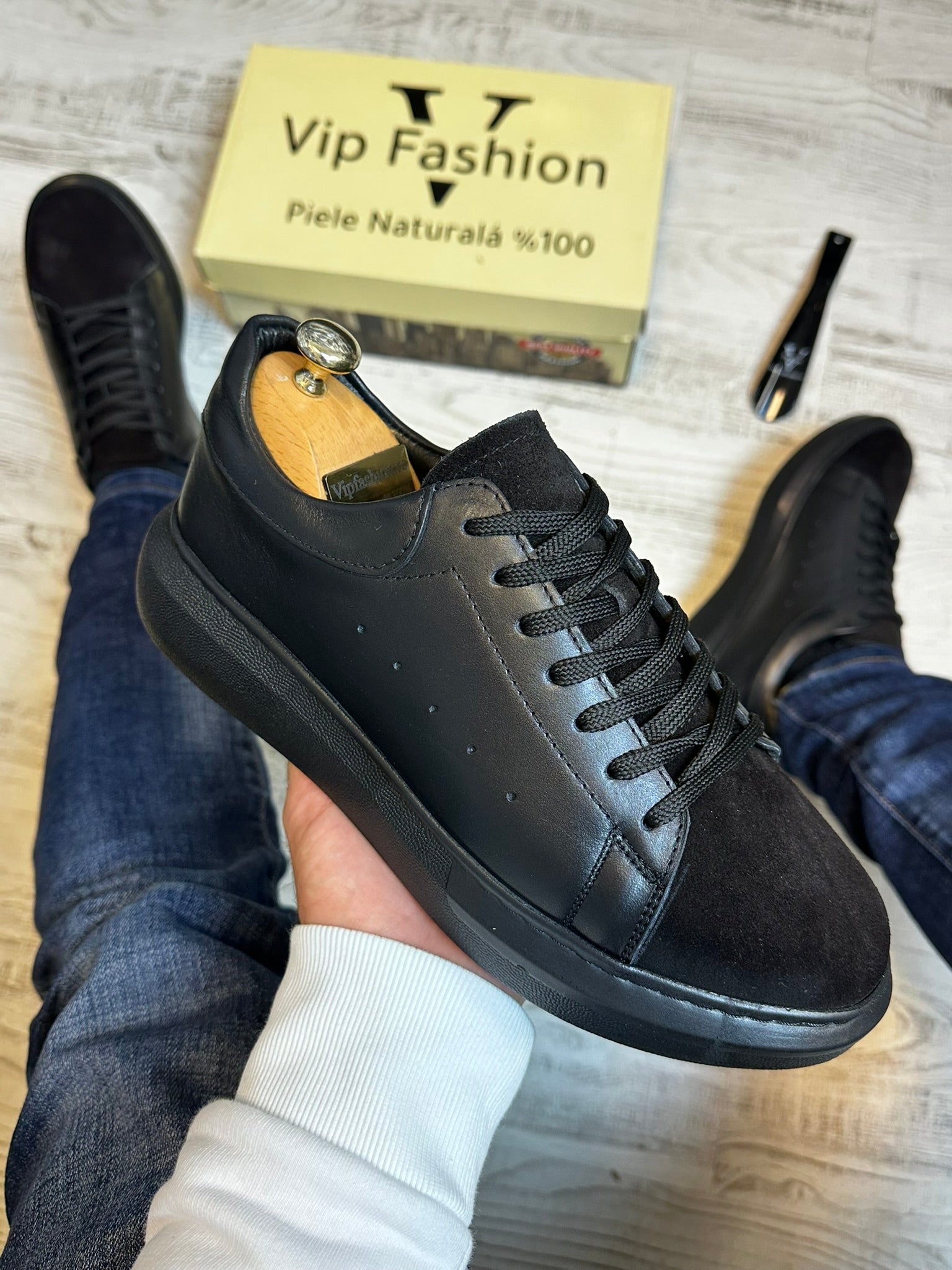 Pantofi Sport barbati Premium , cusuti , Piele Naturala cod 906