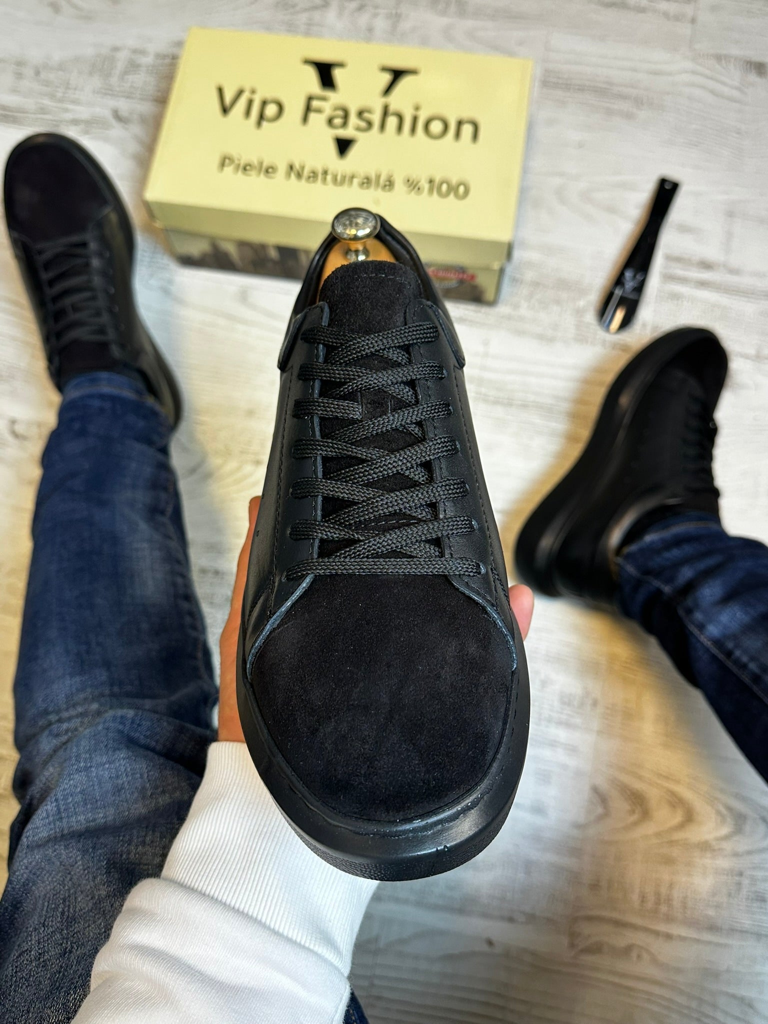 Pantofi Sport barbati Premium , cusuti , Piele Naturala cod 906