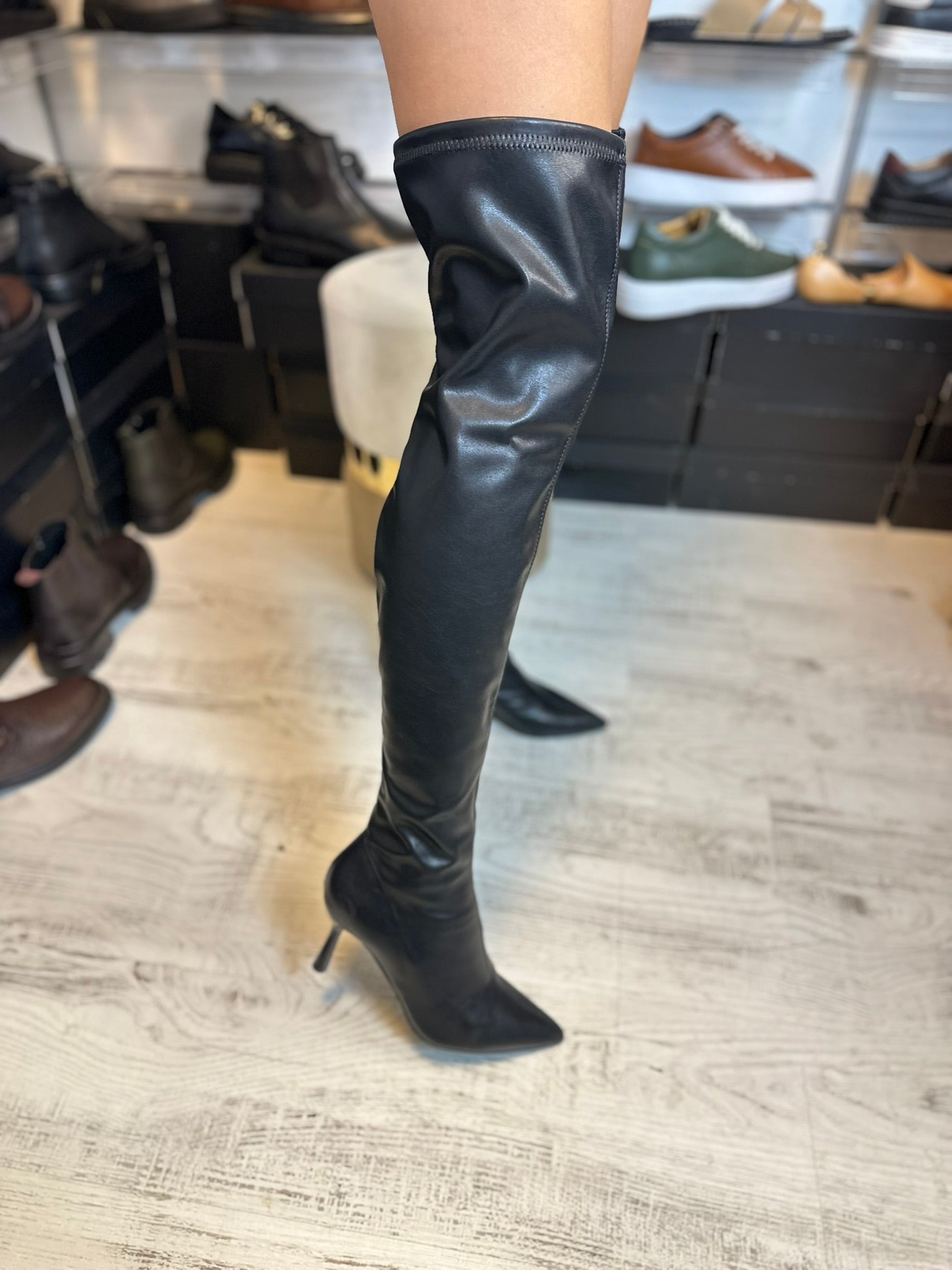 Cizme Inalte Piele Eco cod 913
