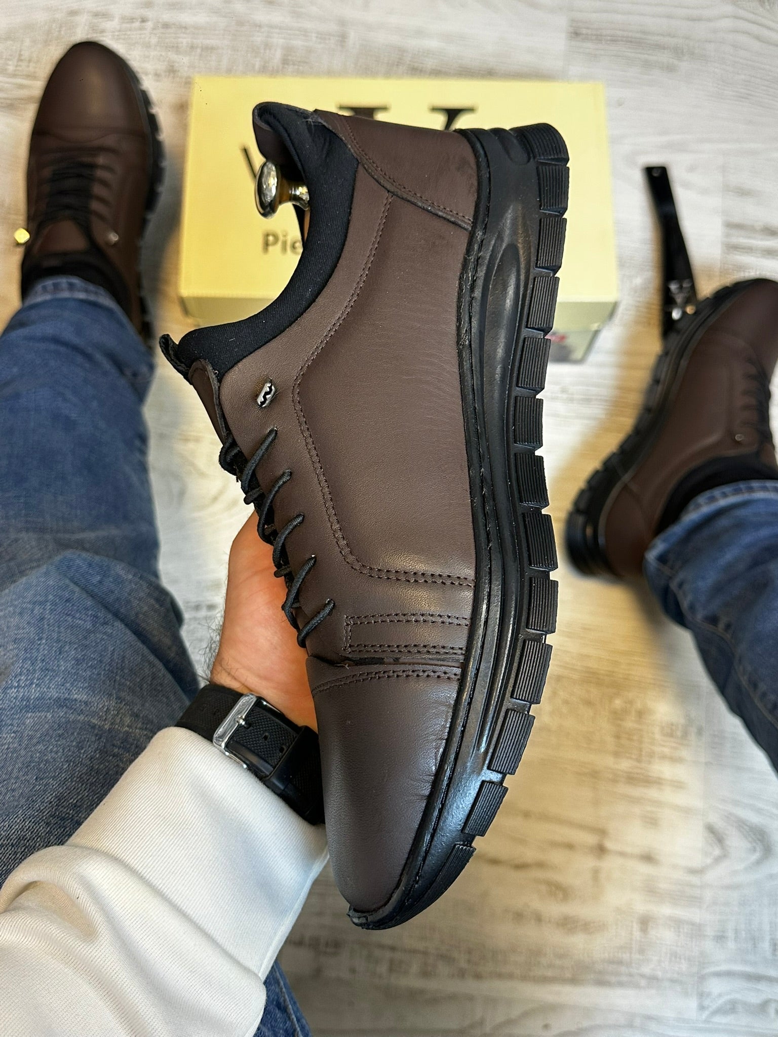 Pantofi SNEAKERS Barbati  , usori confortabili , Cusuti , Piele Naturala cod 716