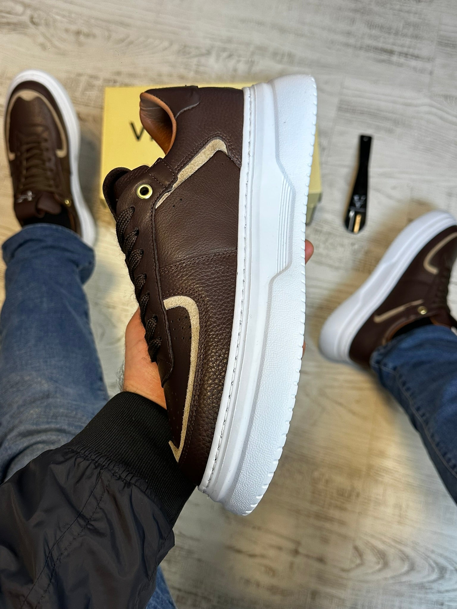 Pantofi Sport Premium Barbati Moderni Model Nou  Piele Naturala Cod 930