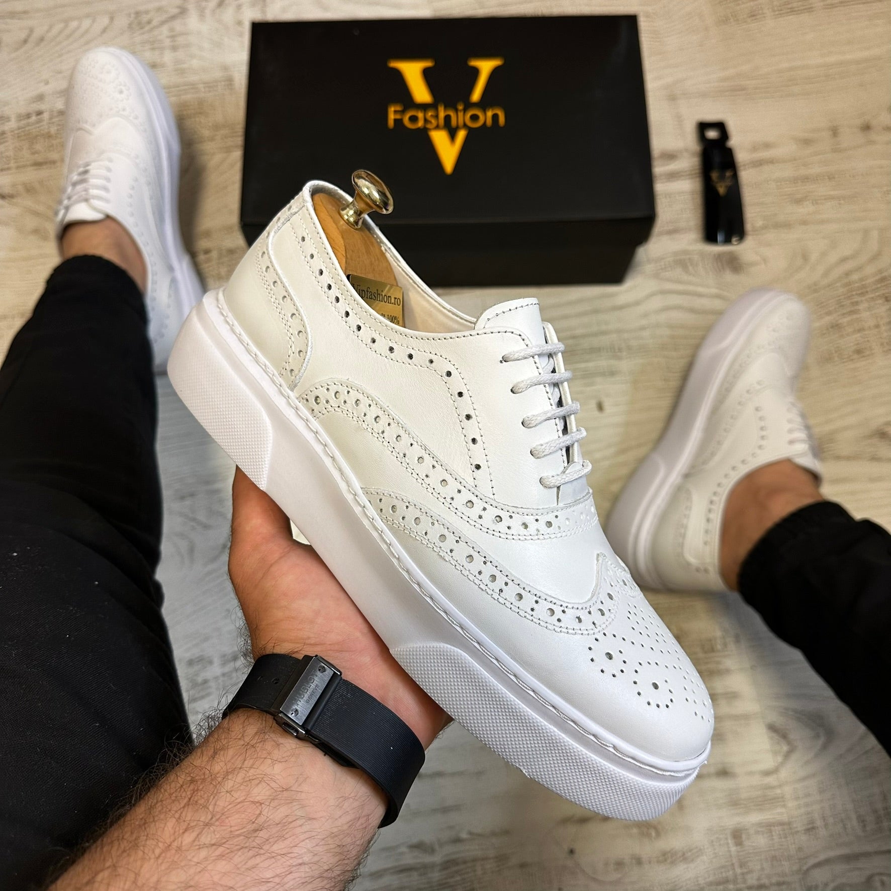 Mocasini barbati, Albi usori si confortabil, Pantofi De Vara , Piele Naturala cod 342