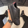 Pantofi damă casual cu șiret din piele naturală Black-V Jens Cod 722