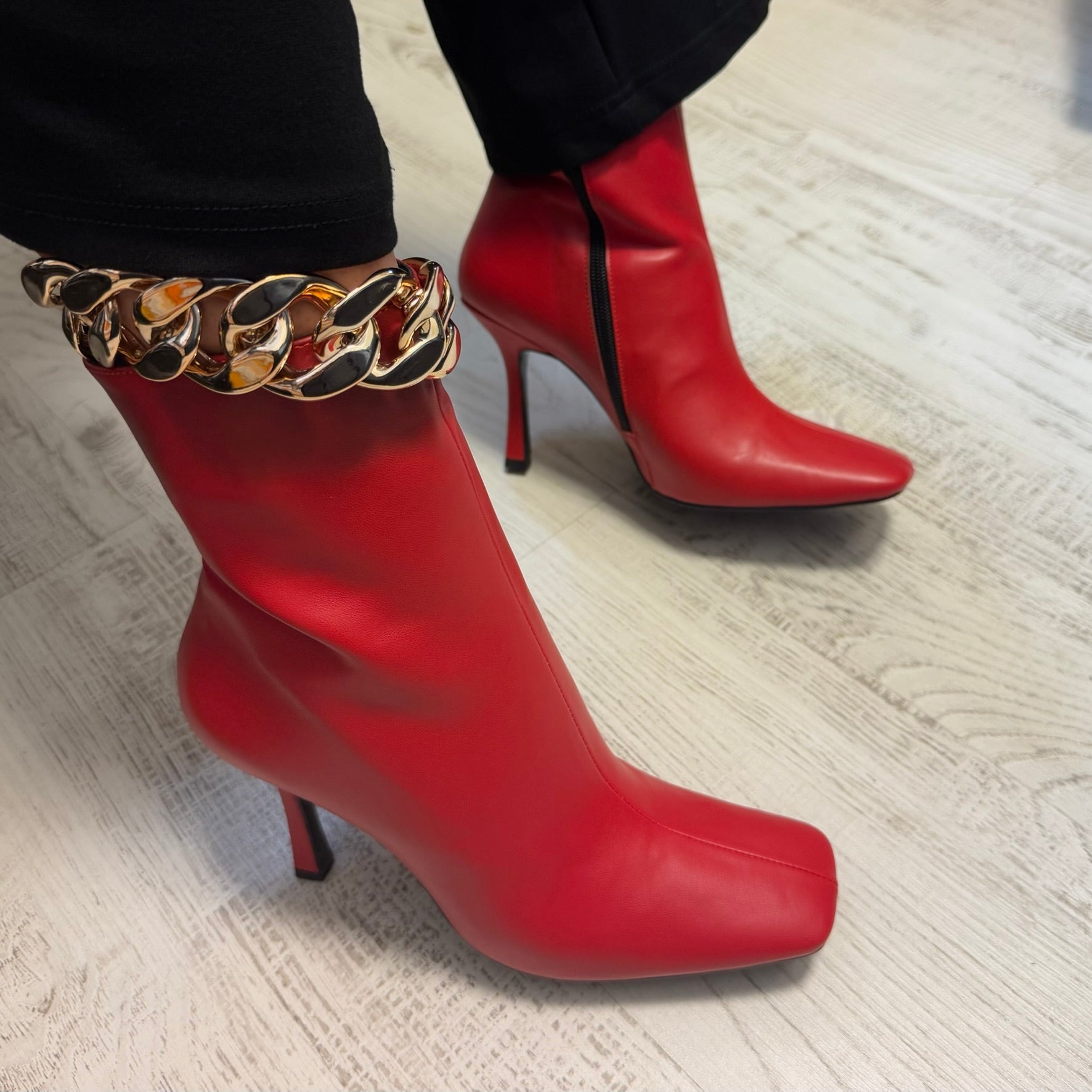 Botine Dama Rosii Lant Sus 1152