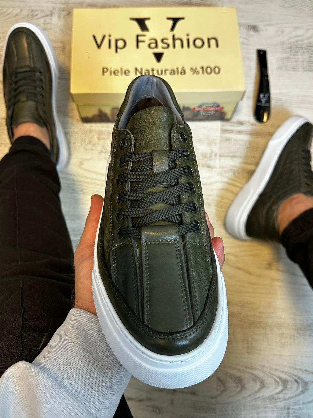 Pantofi Sport Casual Croco Piele Naturala Barbati  COD 937