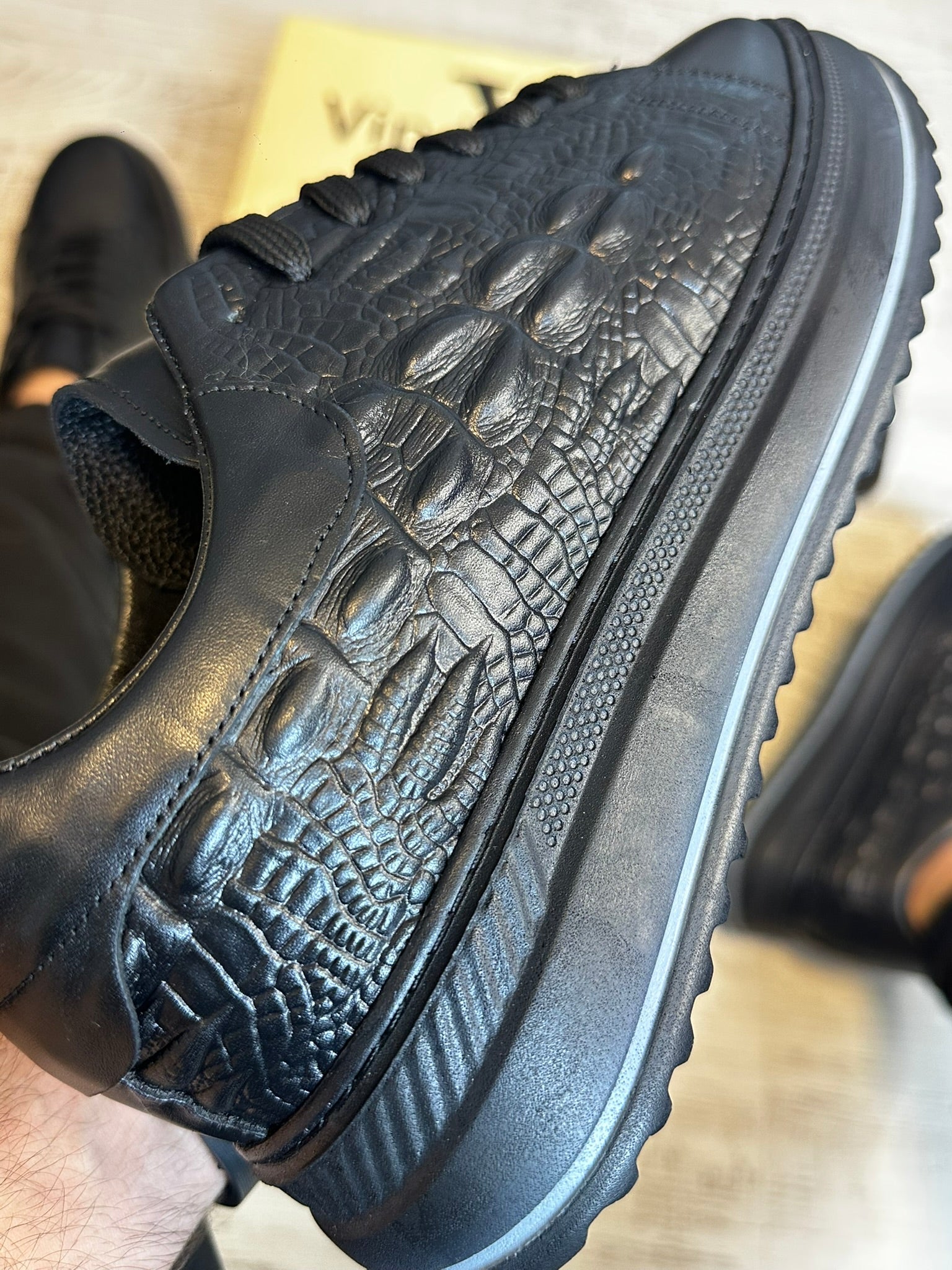 Pantofi Sport Barbati Cusuti CROCO-STYLE , Piele Naturala 100% cod 962