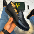 Pantofi Mocasini Negru  Piele Naturala Barbati COD 808