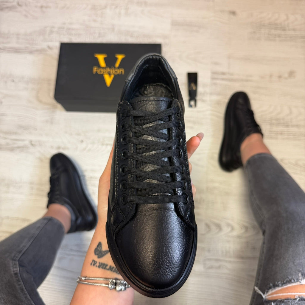 Pantofi damă casual cu șiret elastic din piele naturală Cod 755