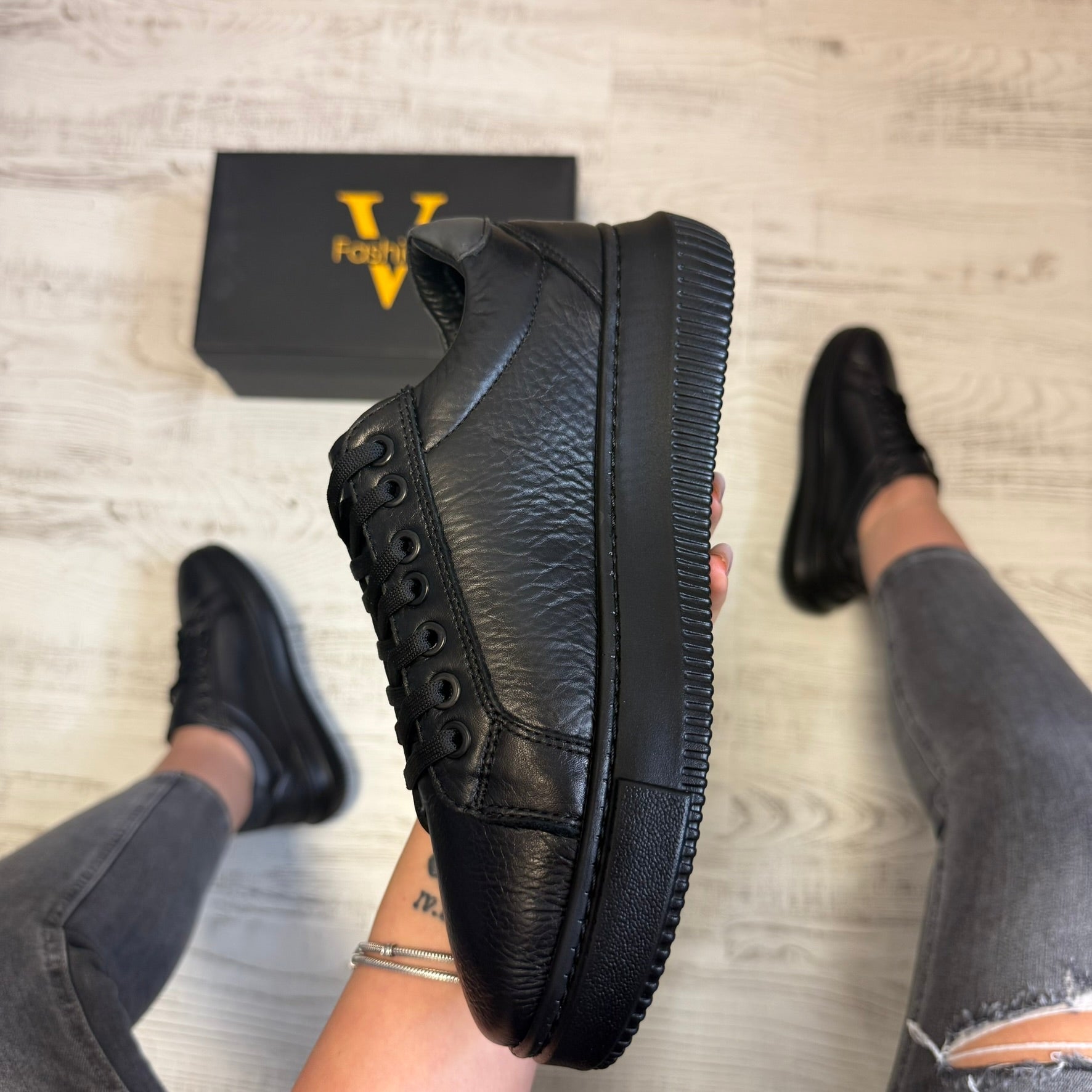 Pantofi damă casual cu șiret elastic din piele naturală Cod 755
