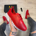 Pantofi damă casual cu șiret elastic din piele naturală Cod 746