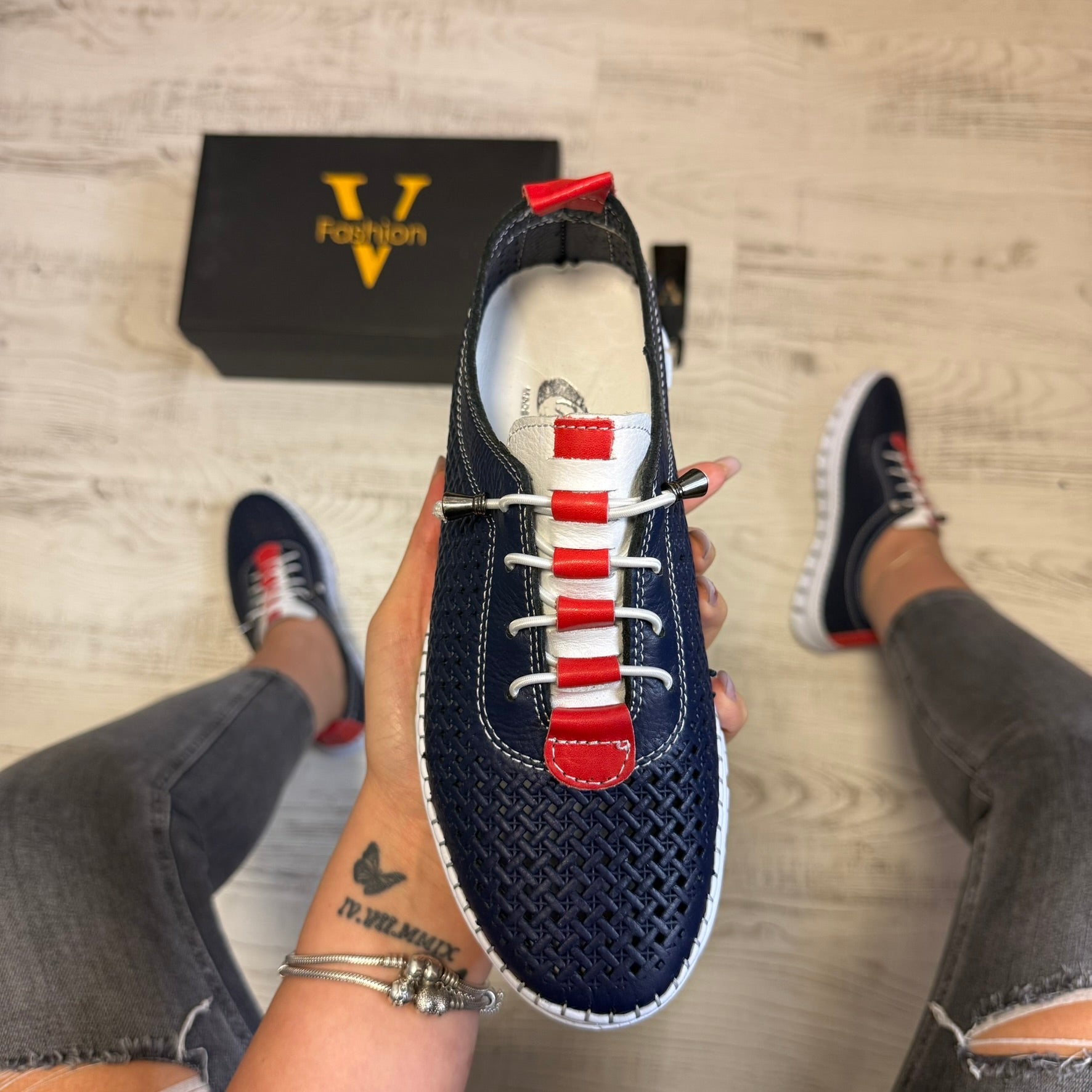 Pantofi damă casual cu șiret elastic din piele naturală Cod 766